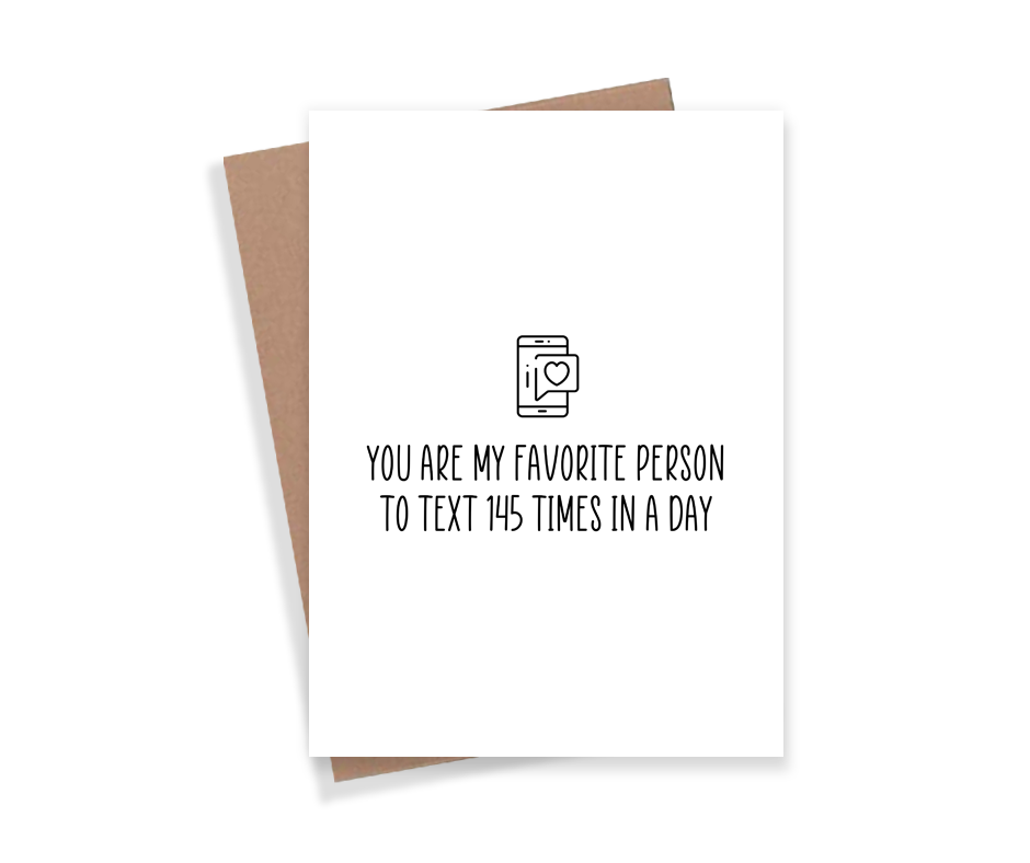 Text 145 Times Card