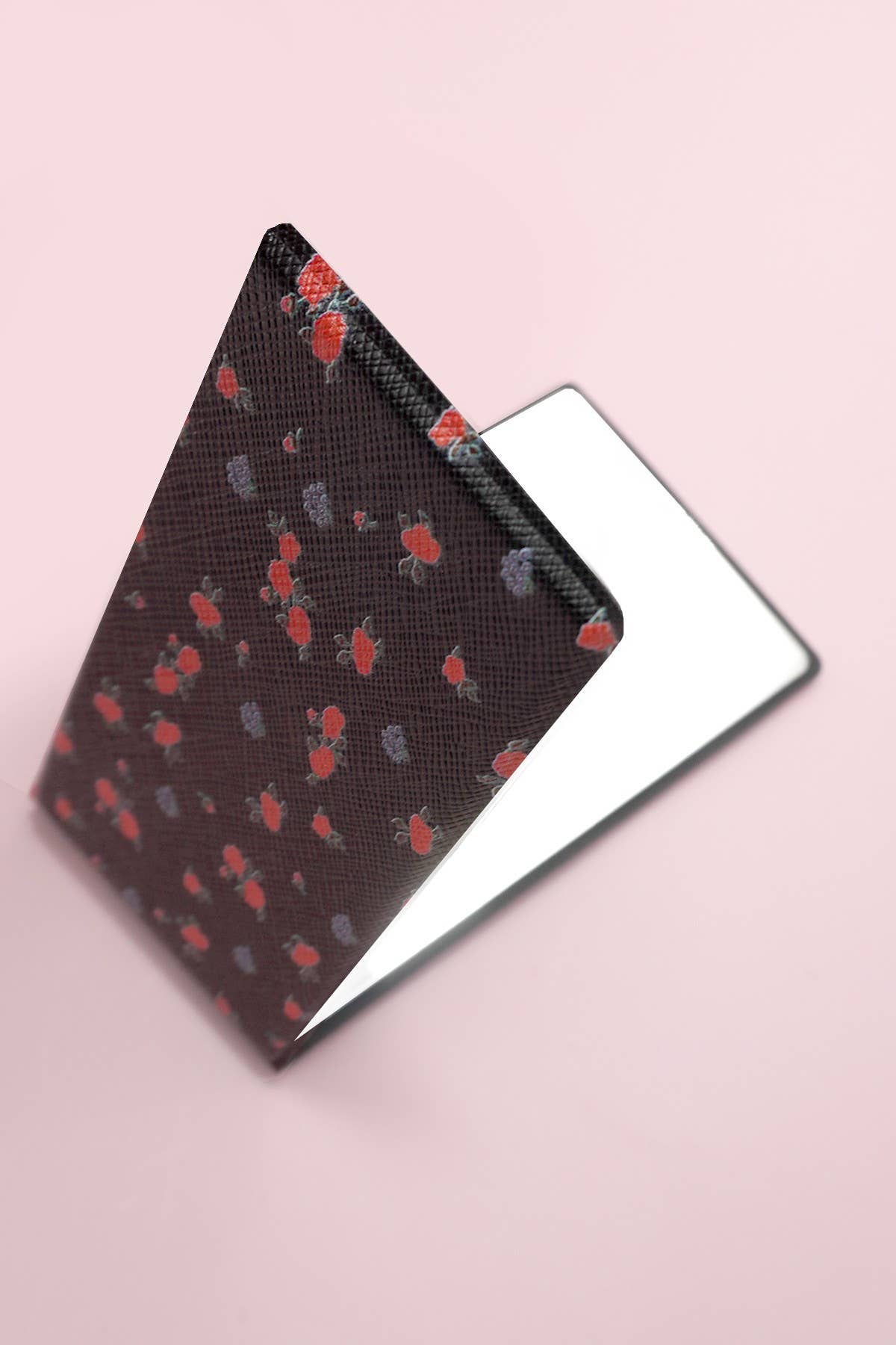 TRAVEL POCKET COMPACT HANDHELD FLOWER MIRROR