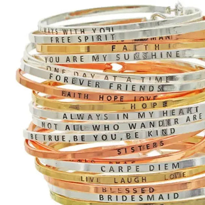 LIVE TRAVEL AND ADVENTURE 3mm Inspired Bangle