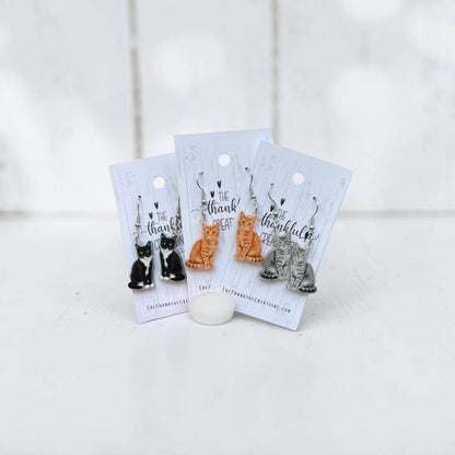 Cat Earrings | Handmade Acrylic Feline Jewelry
