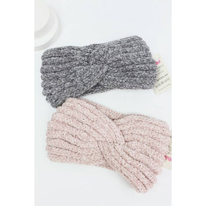 Fuzzy Knitted  Winter Headband