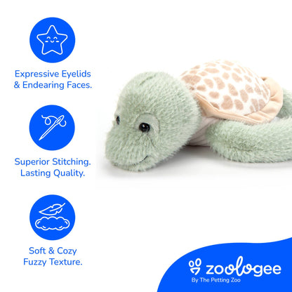 10"  Sea Fuzzlez Turtle Stuffed Animal