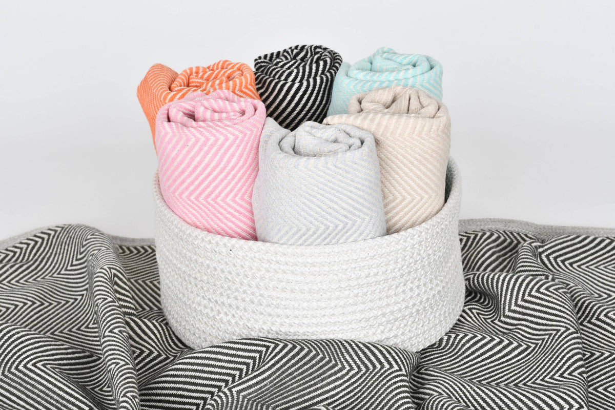 Herringbone Turkish Tea Towel, 20x40 in