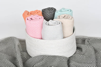 Herringbone Turkish Tea Towel, 20x40 in