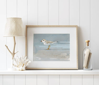 Piping Plover Beach Art Print, Coastal Décor