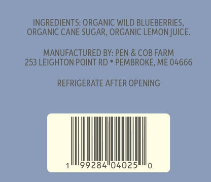 Maine WILD BLUEBERRY JAM | Organic | Locally sourced | Small batch