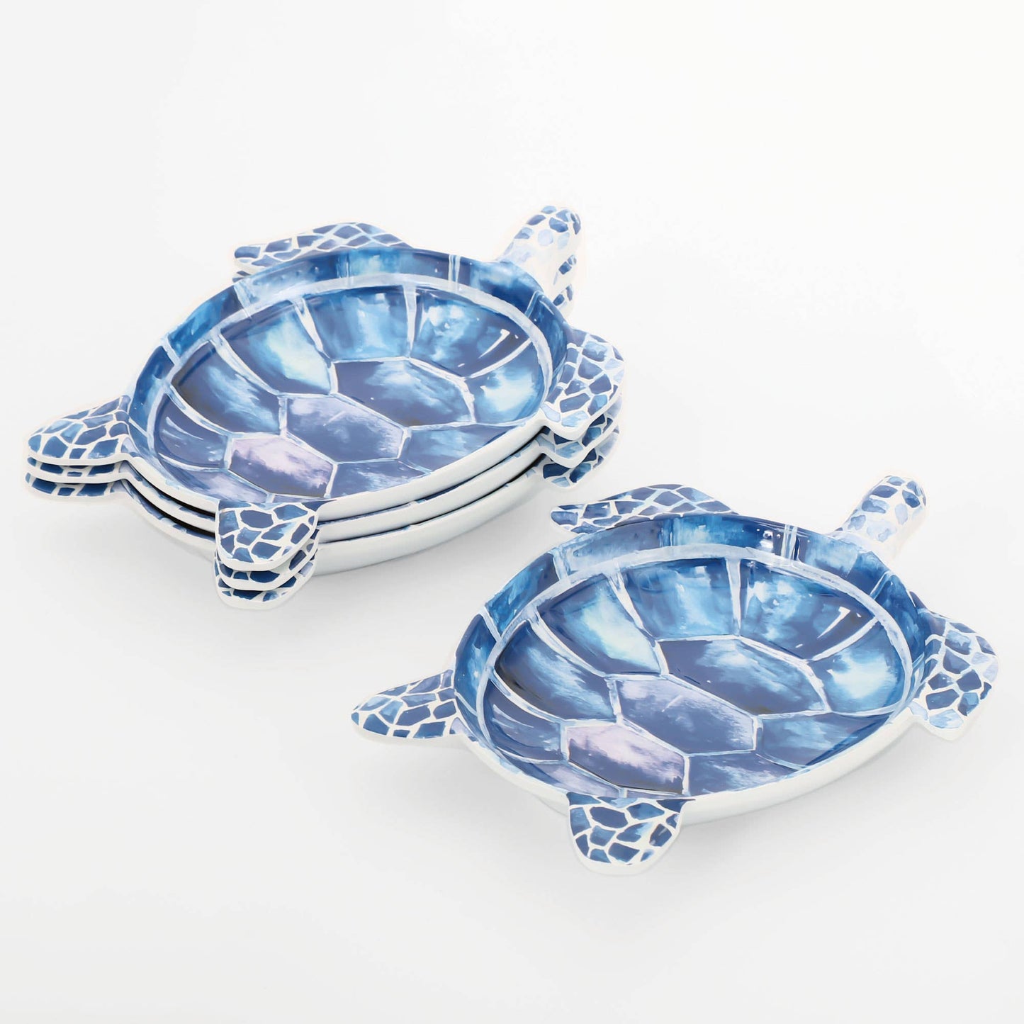 Indigo 7 1/2" Sea Turtle Melamine  Plate