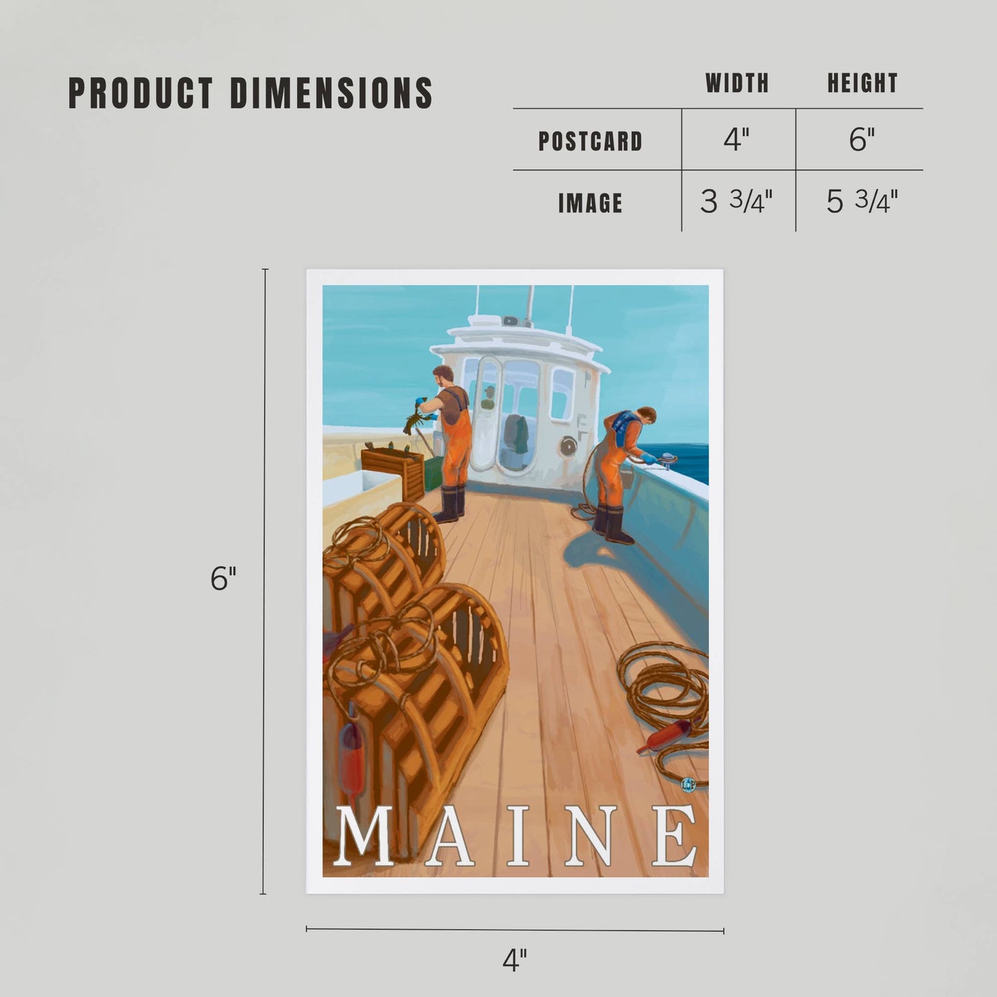 PREMIUM POSTCARDS Maine, Lobster Fishing