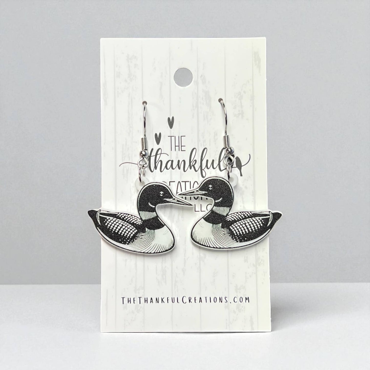 Handmade Loon Earrings