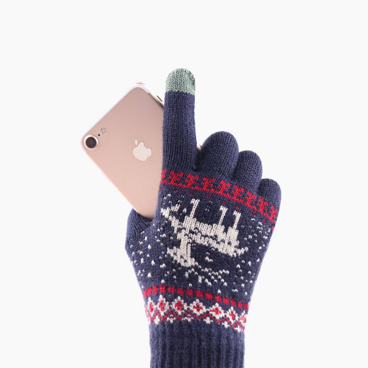 Reindeer  KNITTED WARM TOUCH SCREEN GLOVES