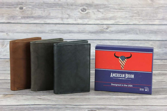 American Bison Tall Trifold Wallet