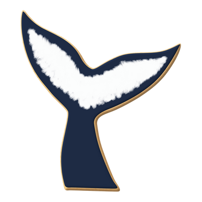 Whale Mermaid Tail Cookie Cutter 3.75"