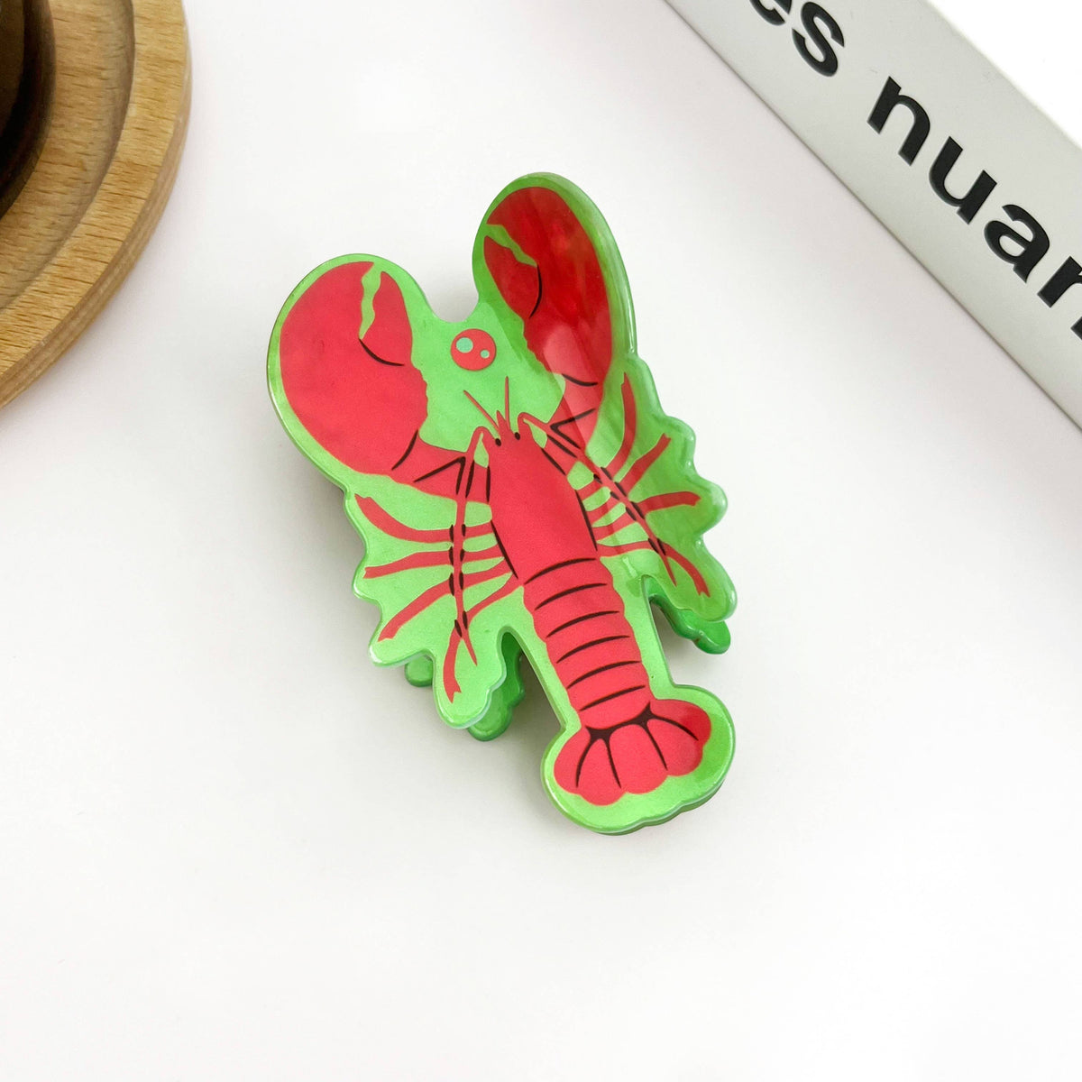 Red Lobster Hair Claw Clip, Ocean Hair Accessories