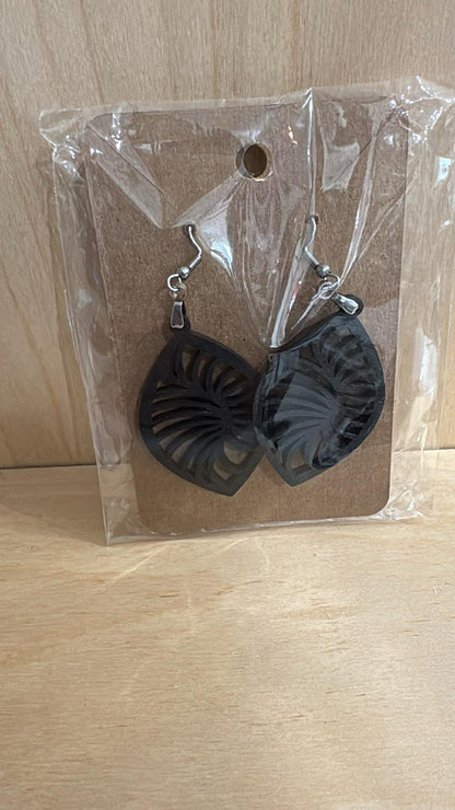 Stylish Geometric Wood Earrings
