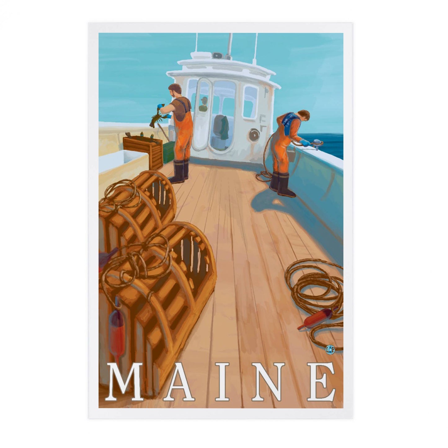 PREMIUM POSTCARDS Maine, Lobster Fishing