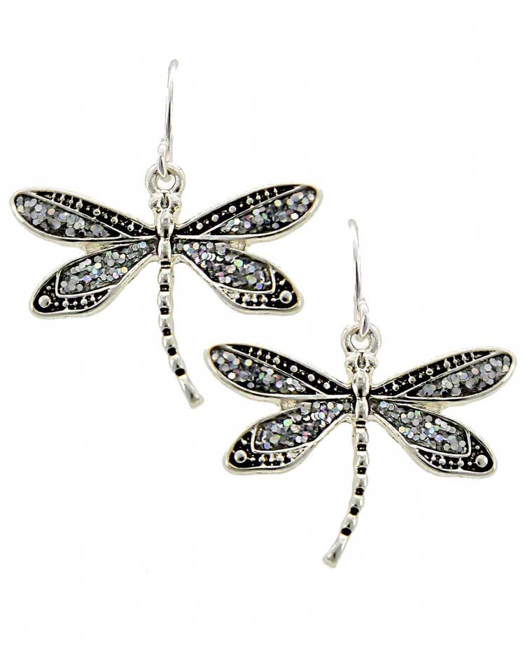 Glitter Dragonfly Earrings