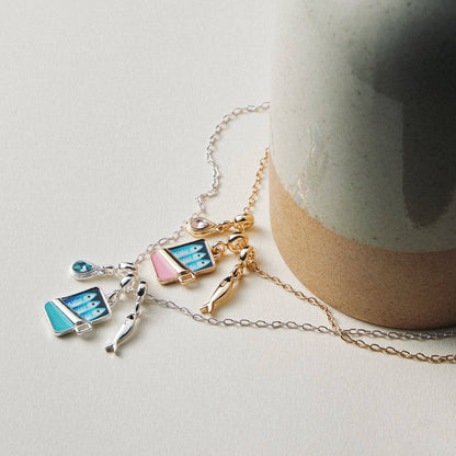 Fish Sardine Can  Charm Necklace