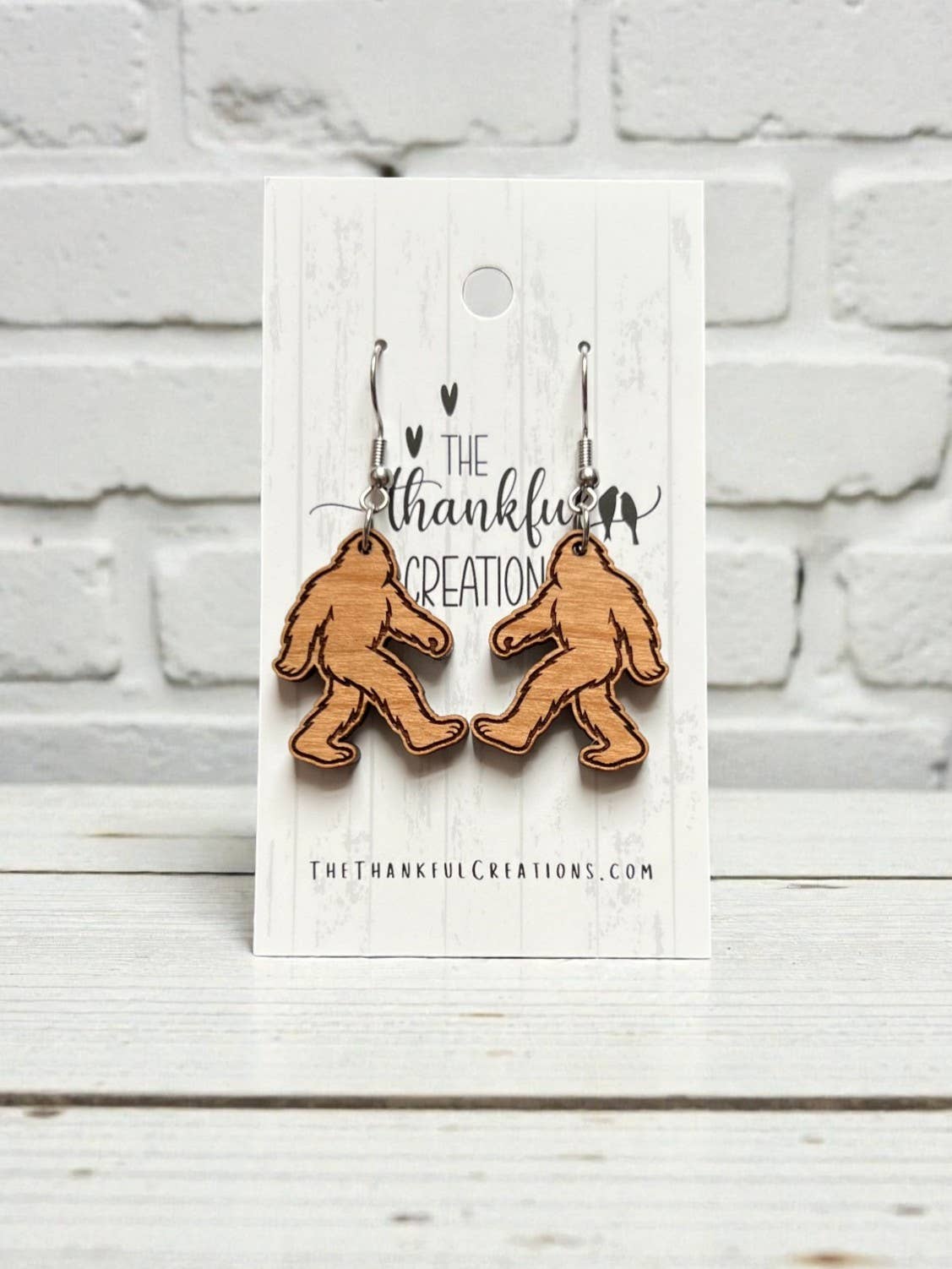 Bigfoot Sasquatch Handmade Earrings