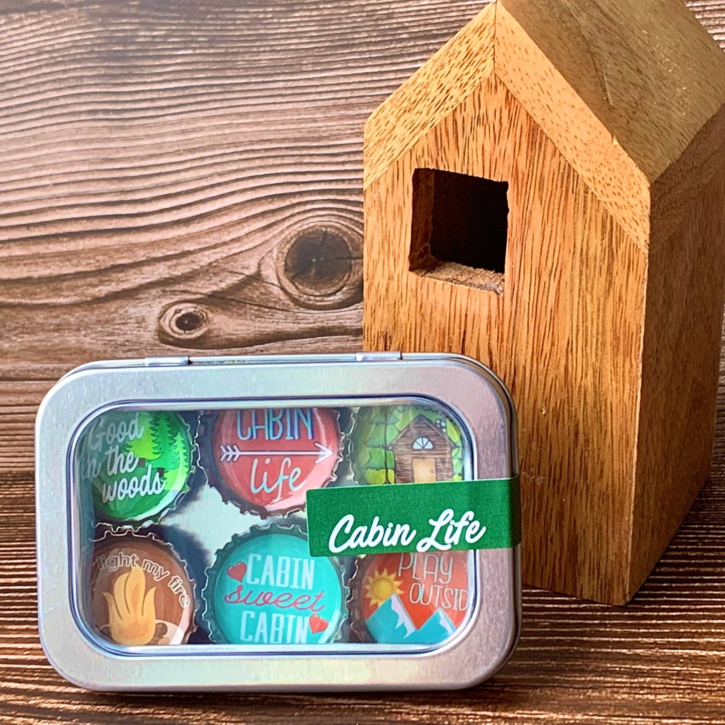 Cabin Life Magnets - Spring decor, Handmade & Eco-friendly