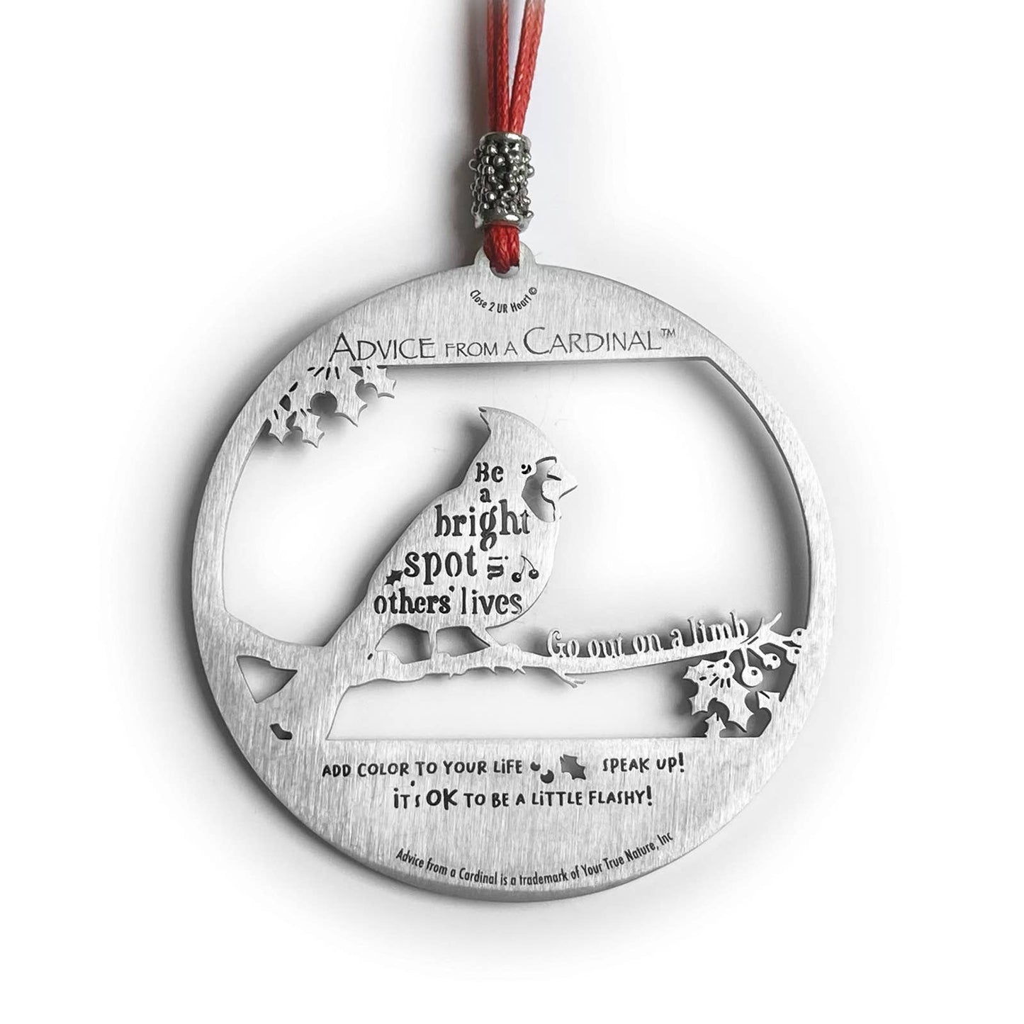 Advice from a Cardinal Ornament