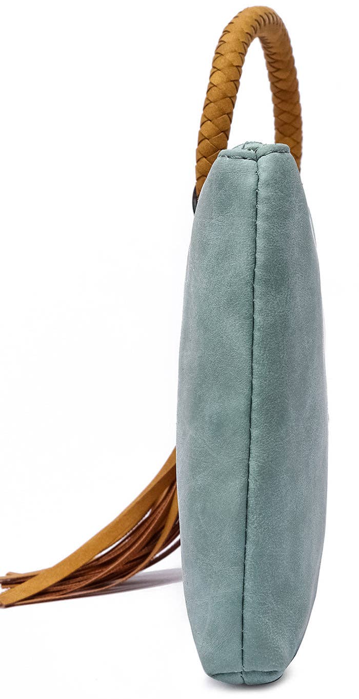 Cuff Handle Tassel Wristlet Clutch