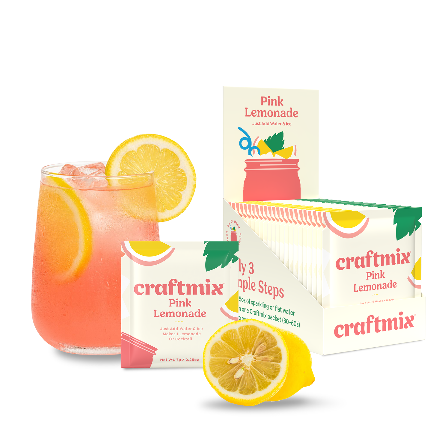 Pink Lemonade Cocktail / Mocktail Mixer -