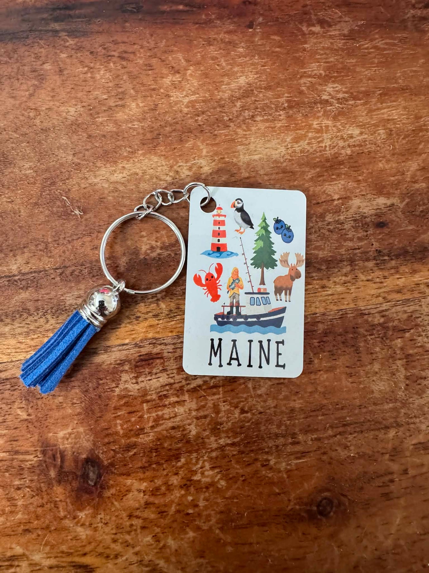 Maine Themed Keychains w/Tassel