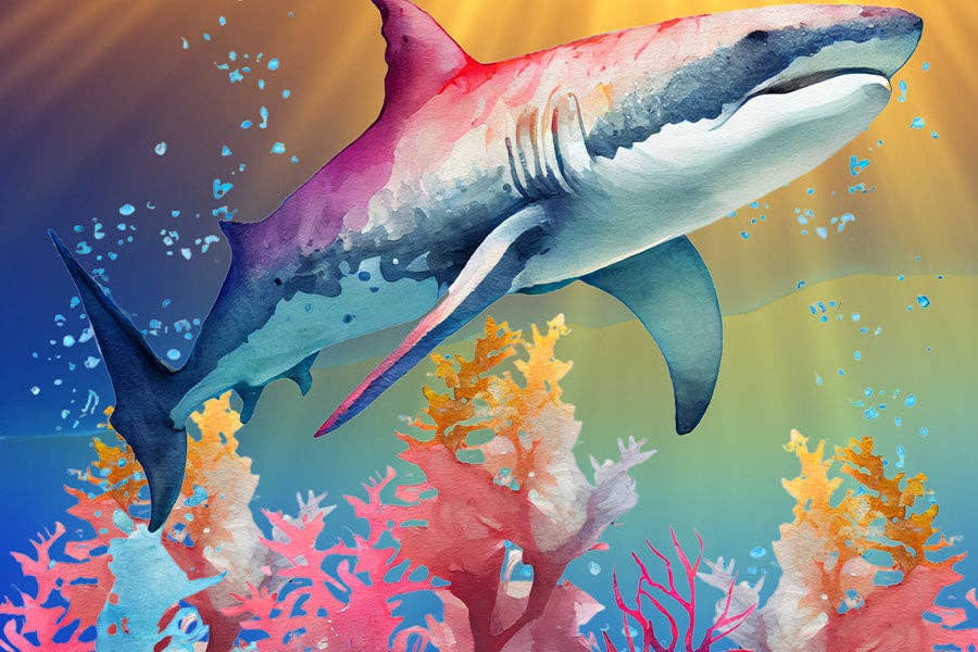 Shark Reef - Marine Life Micro Mini Tiny Jigsaw Puzzle Shark Tank