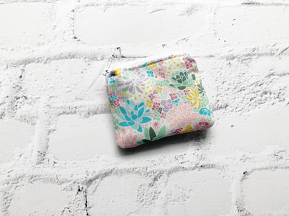 Small Fabric Pouch-Pastel Florals