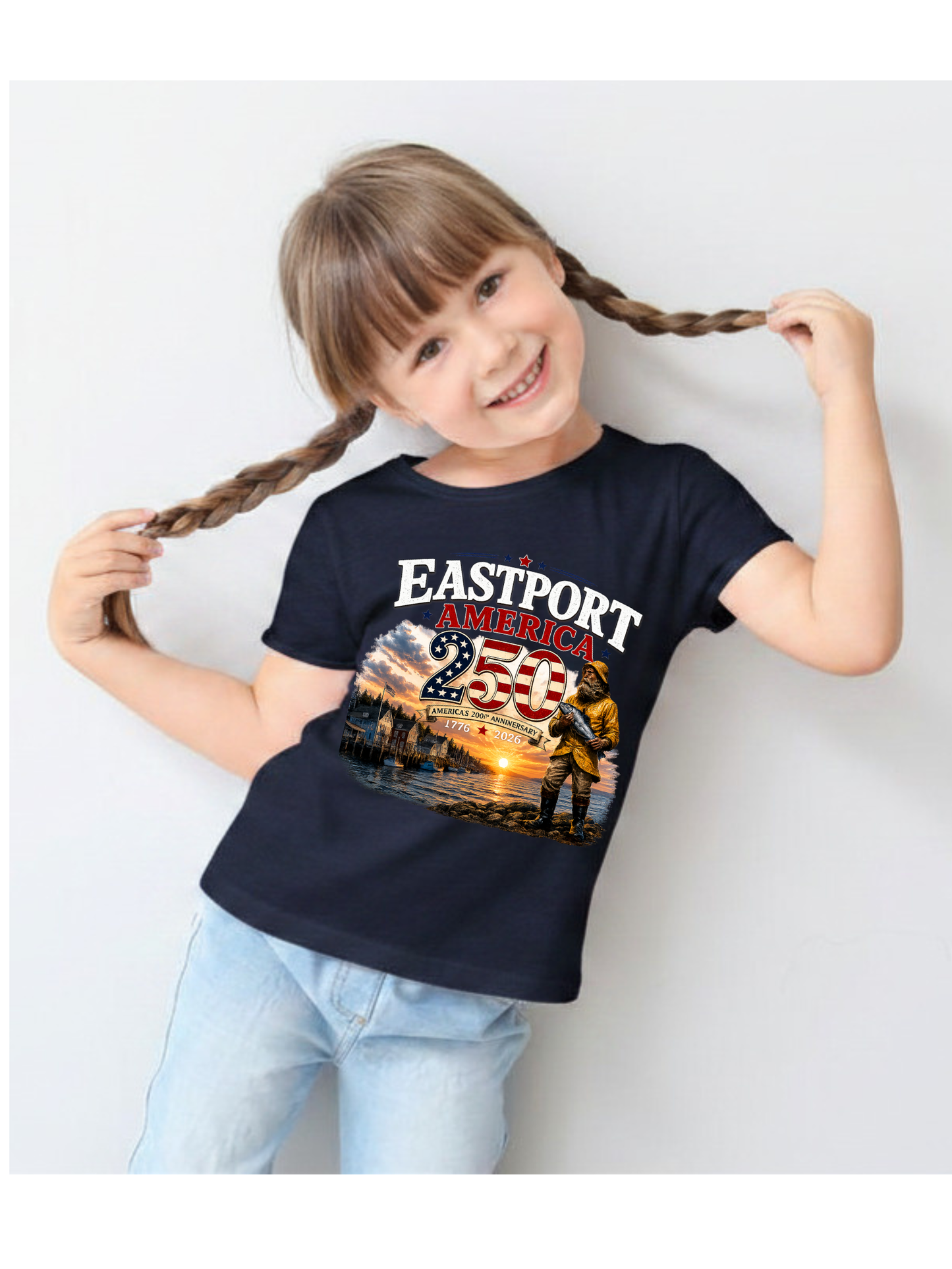 PRE-ORDER  Youth & Infant Eastport America 250th Birthday T-Shirts