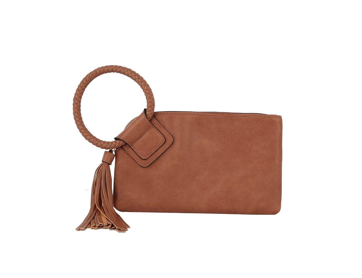 Sage Soft Vegan Leather Wristlet/Clutch