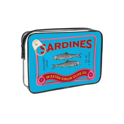 Sardine Can Print PVC Cosmetic Bag Clear Makeup bag