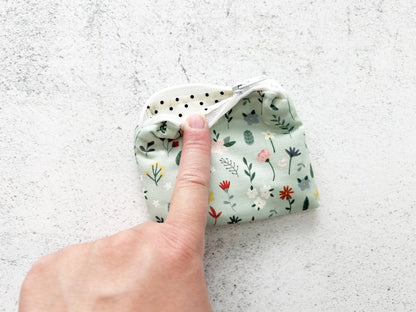 Small Fabric Pouch-Spring Wildflowers