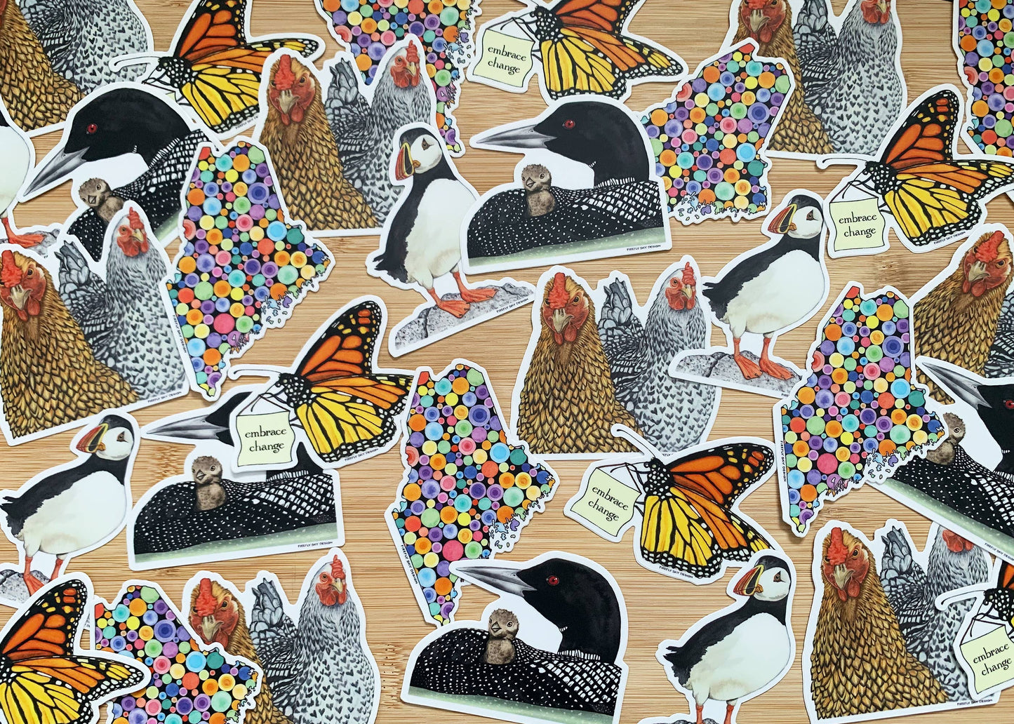 Serenity Puffin Die Cut Vinyl Sticker
