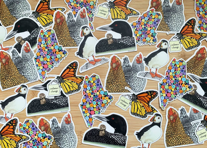 Loon & Chick Die Cut Vinyl Sticker