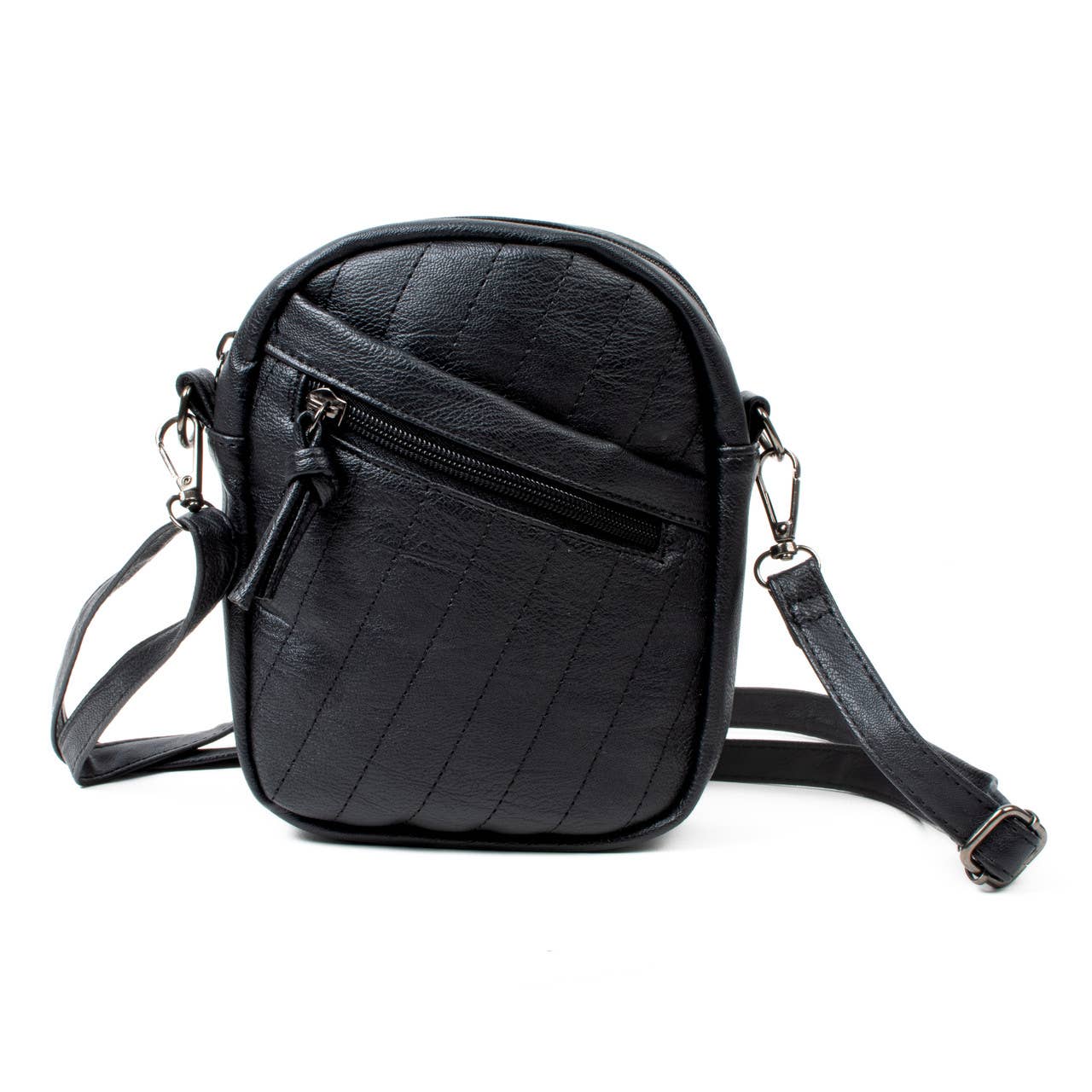 Vegan Leather Mini Quilt Crossbody bag