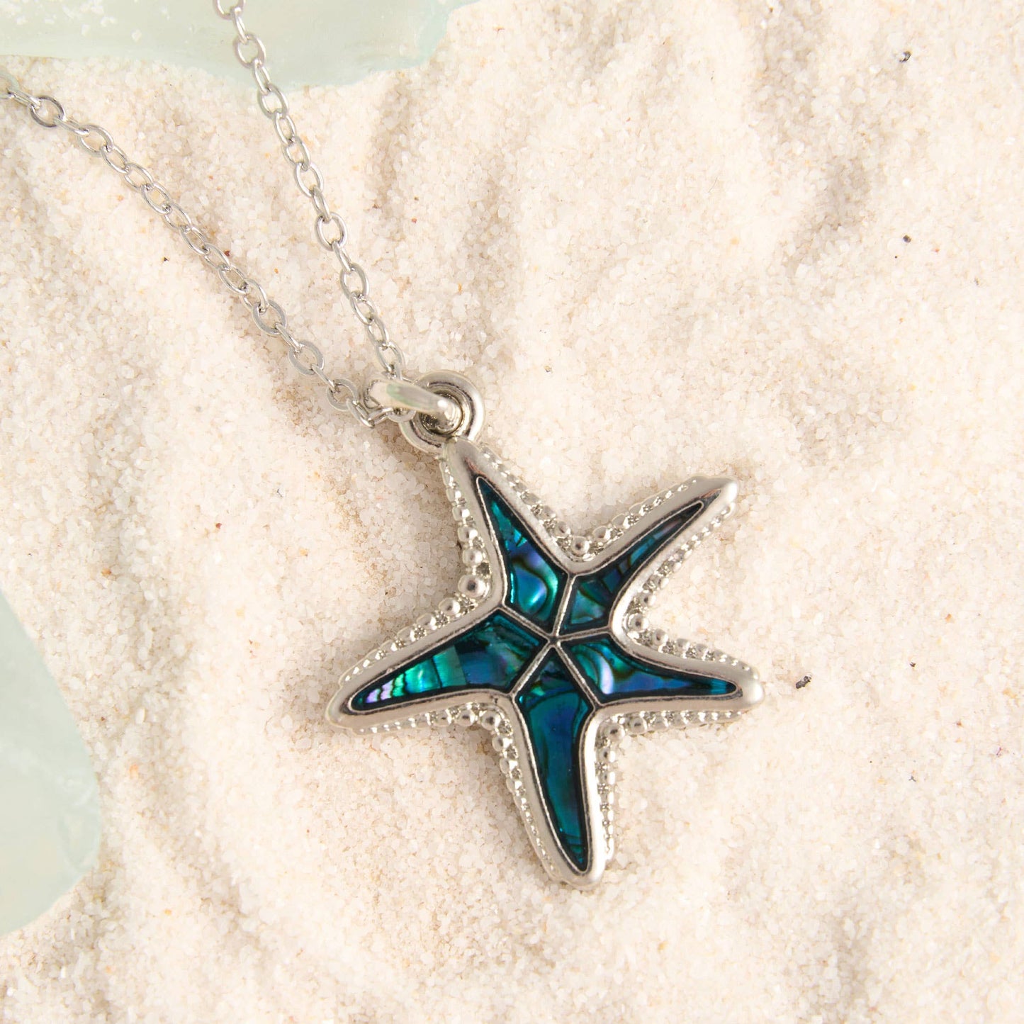 - Abalone Shell Starfish Pendant Necklace Beach Jewelry