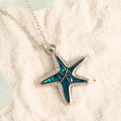 - Abalone Shell Starfish Pendant Necklace Beach Jewelry