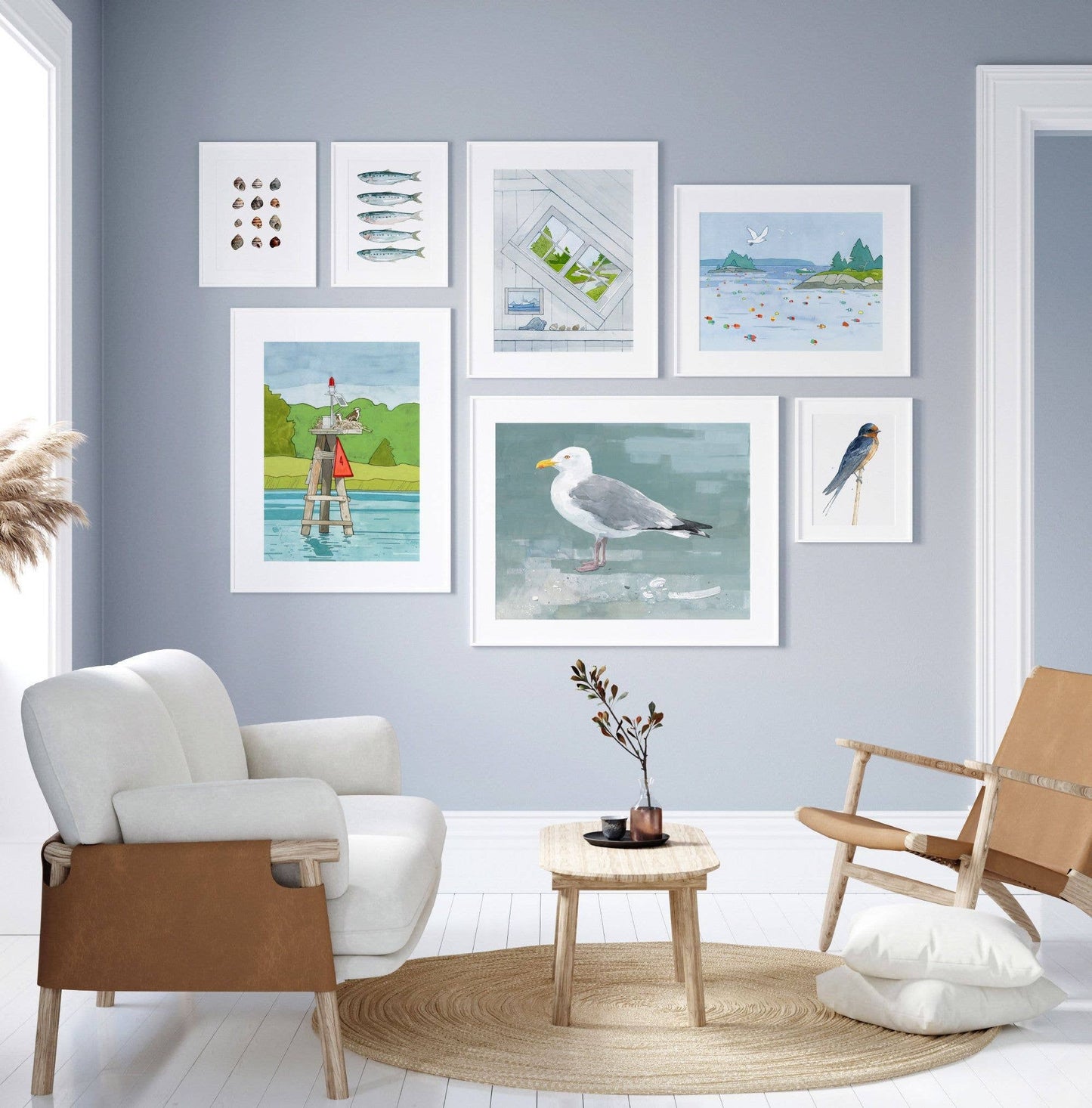 Sardines Fish Watercolor Art Print