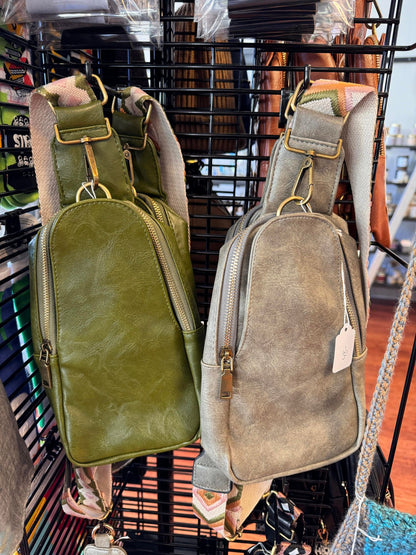 Soft Vegan Leather Crossbody Bag