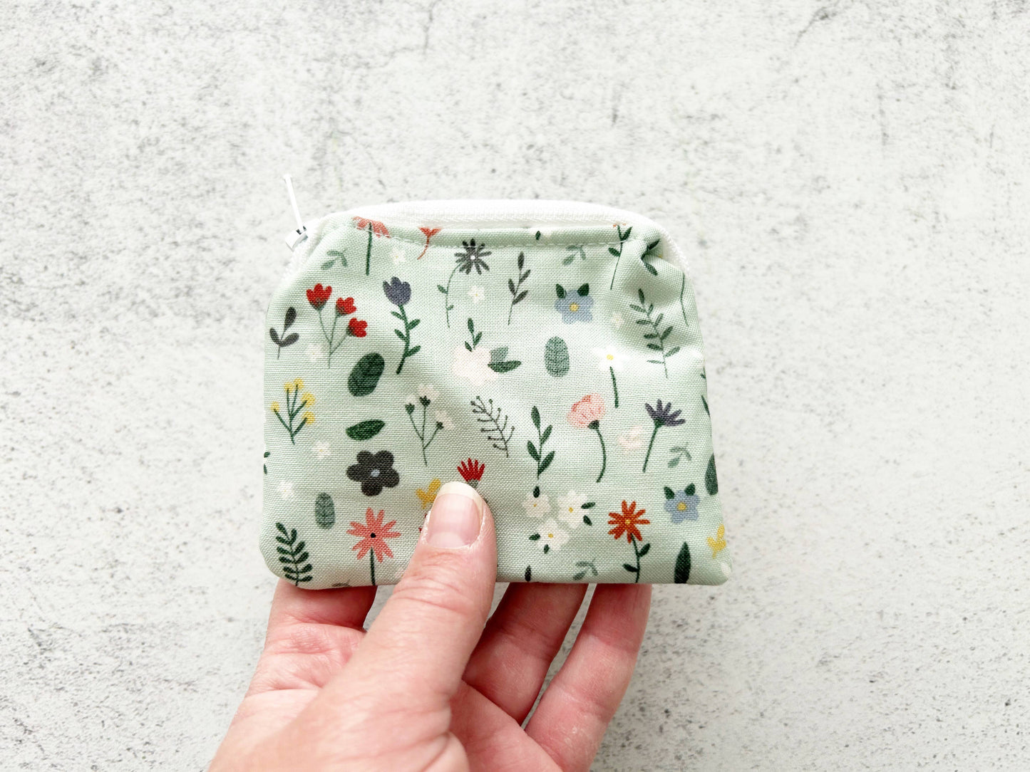 Small Fabric Pouch-Spring Wildflowers