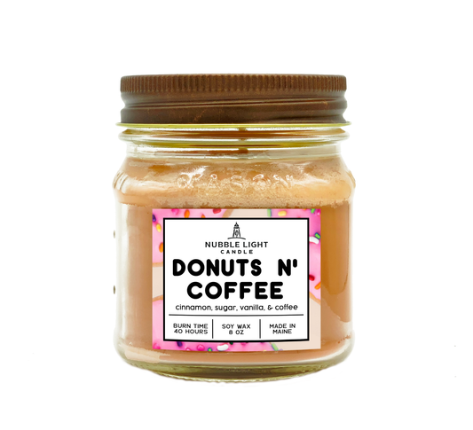 Donuts N' Coffee 8oz. Scented Soy Candle