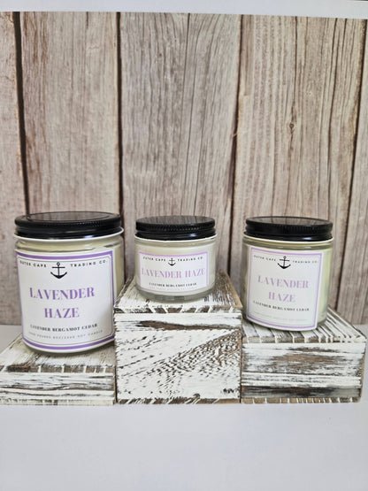 Lavender Haze Soy Wax Crackling Wooden Wick Candle