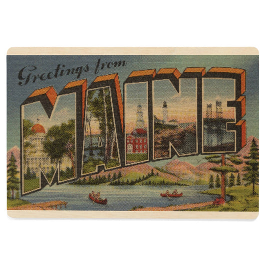 WOOD POSTCARD Greetings from Maine (Summer)