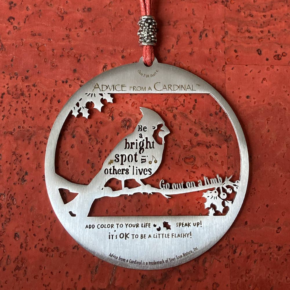 Advice from a Cardinal Ornament