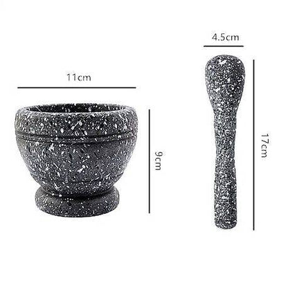 Resin Mortar Pestle Set Mixing Grinding Crusher Bowl