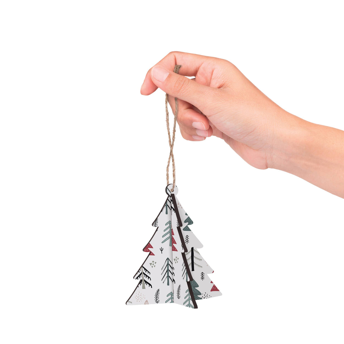 Red And Green Tree Pattern Ornament