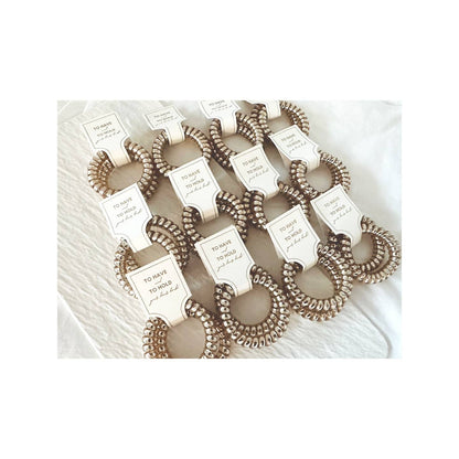 Champagne Gold Coil Hair Ties - GITA: Champagne Gold / ONE SIZE