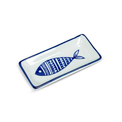 Multi Fish Sm Rect Sauce Dish-3.5" L