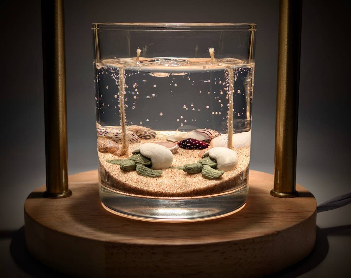 Sea Turtle Hatchling Ocean Gel Candle